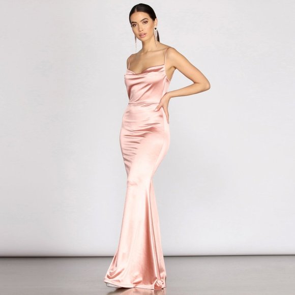 satin mermaid dress